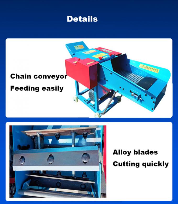 5.5KW Hay / Grass Fodder Cutting Machine Home Use Multifunction