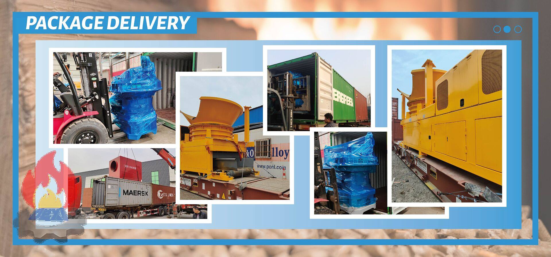 Packing & delivery for wood pellet making machine.jpg