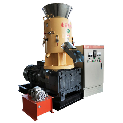 SKJ350 30KW Wood Sawdust Biomass Fuel Pellet Machine Flat Die Type