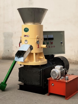 SKJ350 30KW Wood Sawdust Biomass Fuel Pellet Machine Flat Die Type