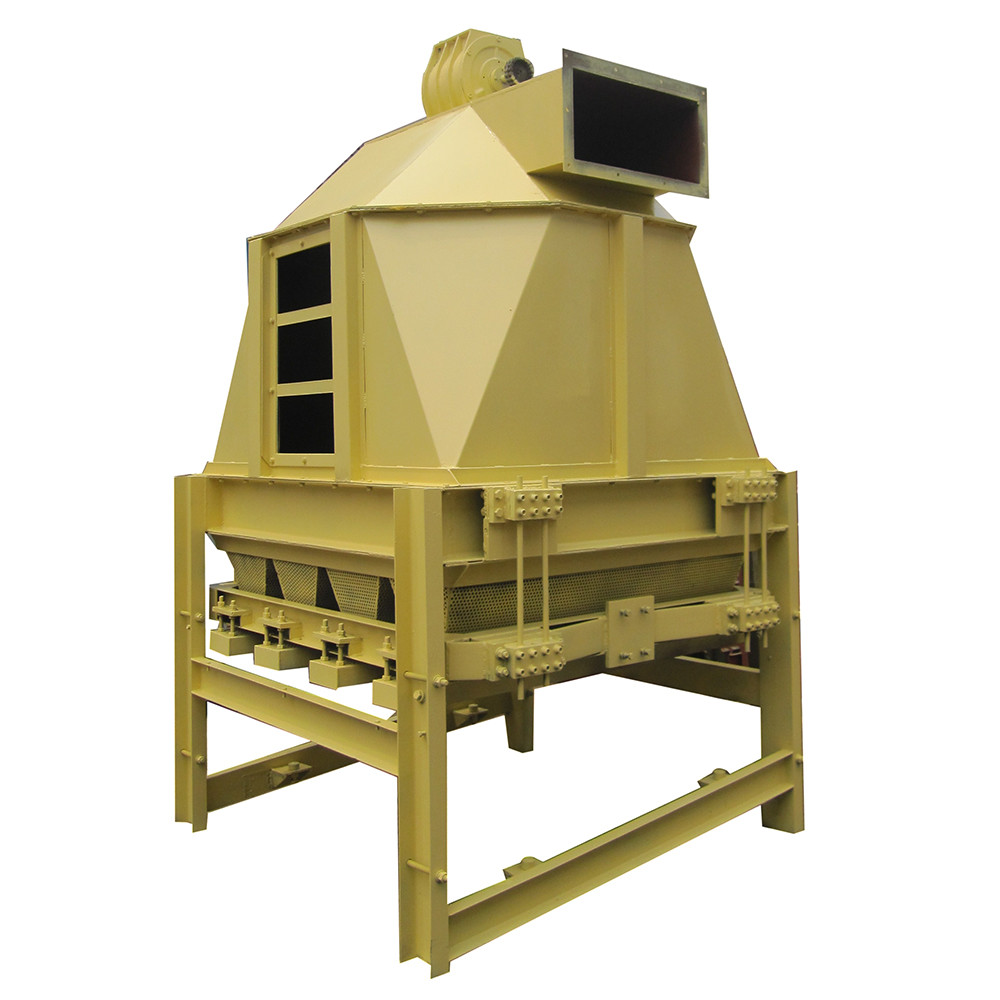 Yellow 2.2KW Counter Flow Pellet Cooler 35T/H Pellet Mill Cooler