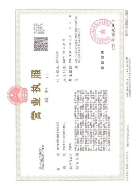 China Shandong Dexi Machine Co., Ltd. Certification